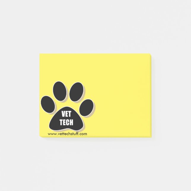 vet tech post its! post-it notes (Front)