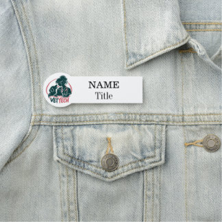 Vet Tech Silhouette Name Tag