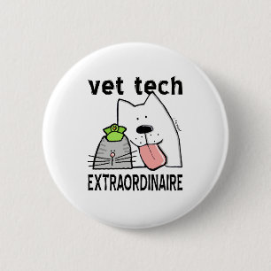 vet+tech vet+tech+gifts vet+tech+gear veterinary+t 6 cm round badge