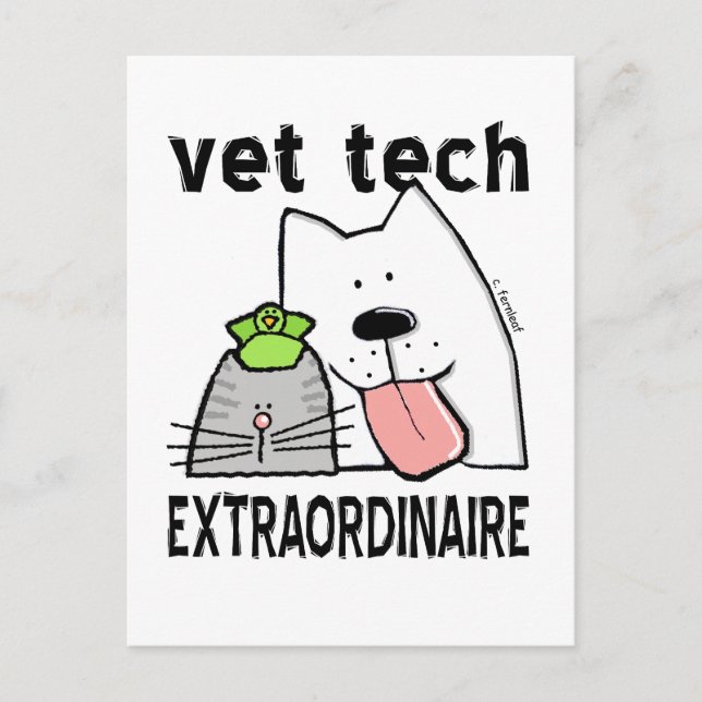 vet+tech vet+tech+gifts vet+tech+gear veterinary+t postcard (Front)