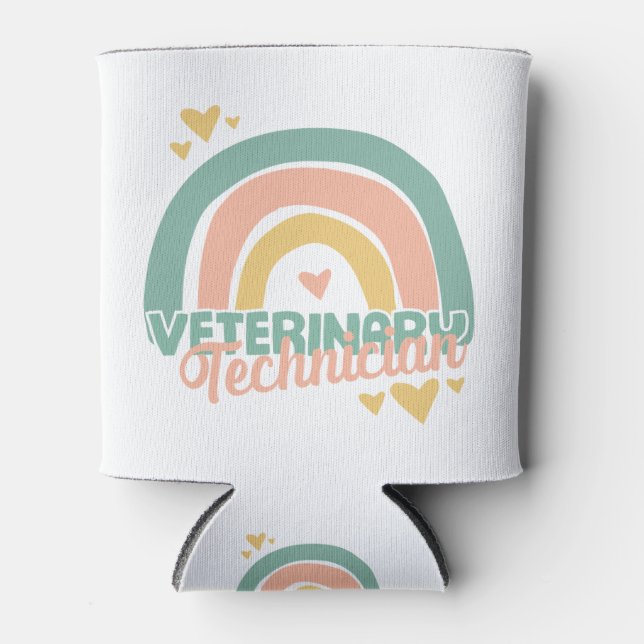 Vet Tech veterinary technician Can Cooler (Front)