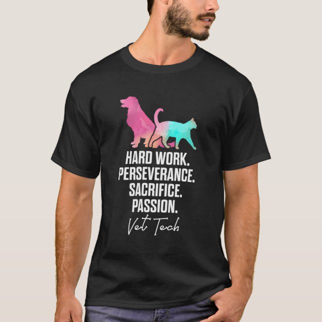 Vet Tech Worked Funny Veterinary Technician T-Shirt (Front)