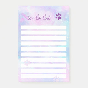 Vet To Do List Pet Paw Print Post-it Notes