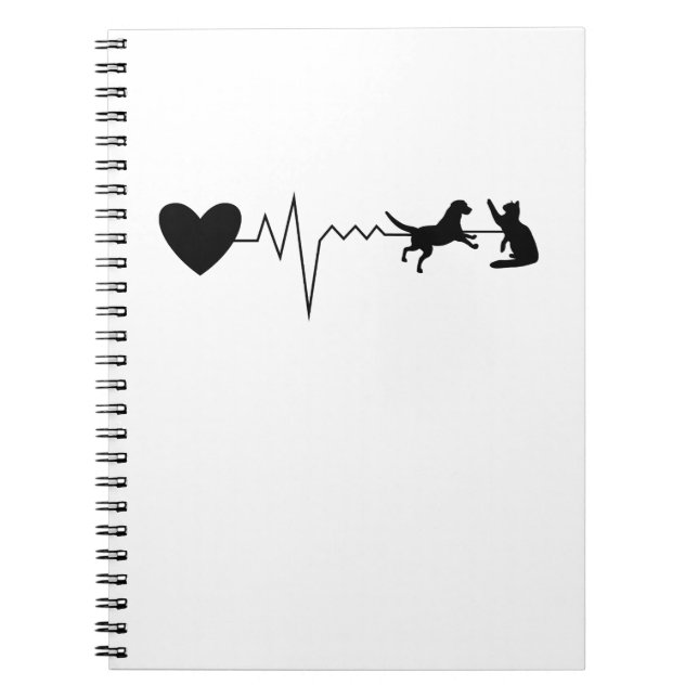 Vet Veterinarian Heartbeat Pulse Notebook (Front)