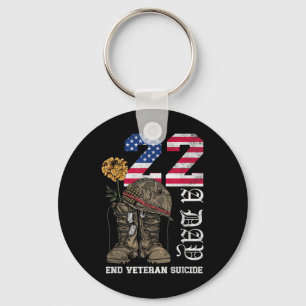 Veteran 22 A Day Take Their Lives End Veteran Suic Key Ring