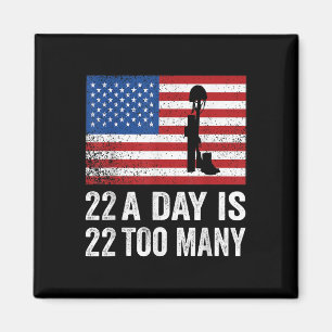 Veteran 22 Day Suicide Awareness Ptsd Veteran Live Magnet