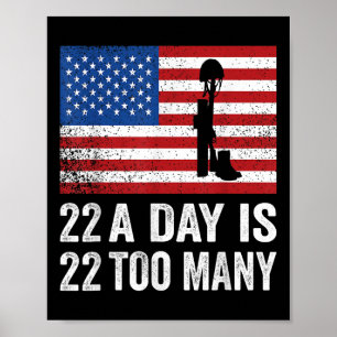 Veteran 22 Day Suicide Awareness Ptsd Veteran Live Poster