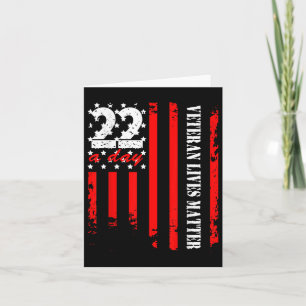 Veteran 22 Day Veteran Lives Suicide Awareness Pts Card