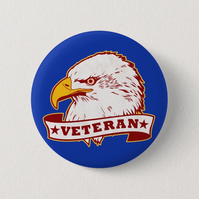 Veteran 6 Cm Round Badge (Front)