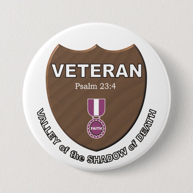 Veteran. 7.5 Cm Round Badge (Front)