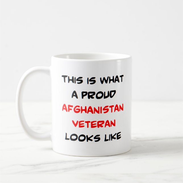 veteran, afghanistan coffee mug (Left)