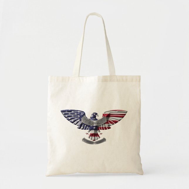 Veteran American Eagle “Proud To Have Served” Tote Bag (Front)