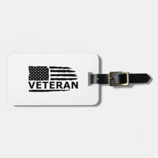 Veteran American Flag Luggage Tag