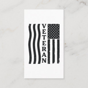 Veteran American Flag Vintage Vector Shirt Design_ Business Card
