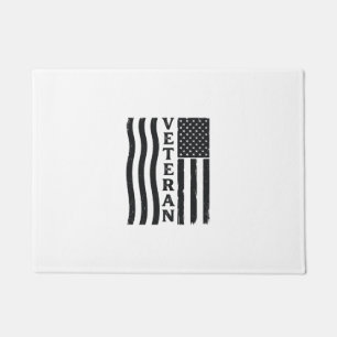 Veteran American Flag Vintage Vector Shirt Design_ Doormat