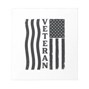 Veteran American Flag Vintage Vector Shirt Design_ Notepad