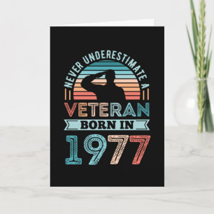Veteran born 1977 50th Birthday Military Gift Card