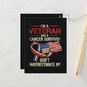 Veteran Cancer Survivor Don't Underestimate Me Postcard
