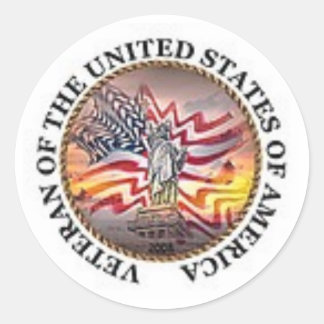 Veteran Classic Round Sticker