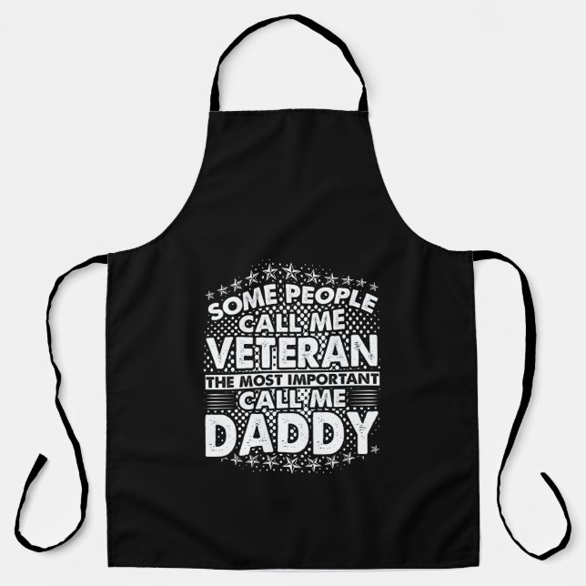 Veteran Daddy | Patriotic Military Tribute Apron (Front)