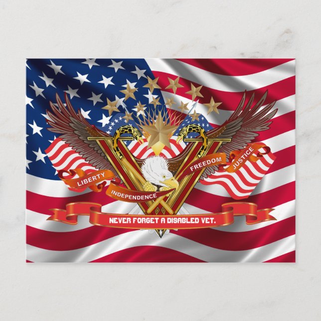 Veteran DAV Best viewed large Please view notes Postcard (Front)