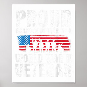 Veteran Day Proud Granddaughter Of A World War Ii  Poster