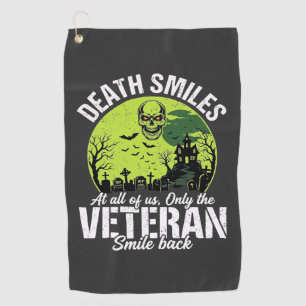Veteran Death Smiles Halloween Design_1 Golf Towel