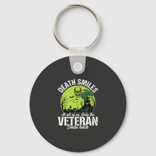 Veteran Death Smiles Halloween Design_1 Key Ring