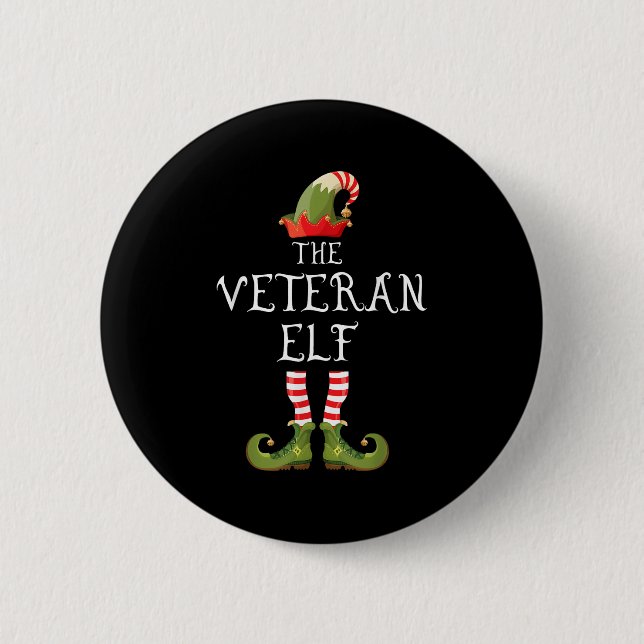 Veteran Elf Family Matching Group Christmas Us Arm 6 Cm Round Badge (Front)
