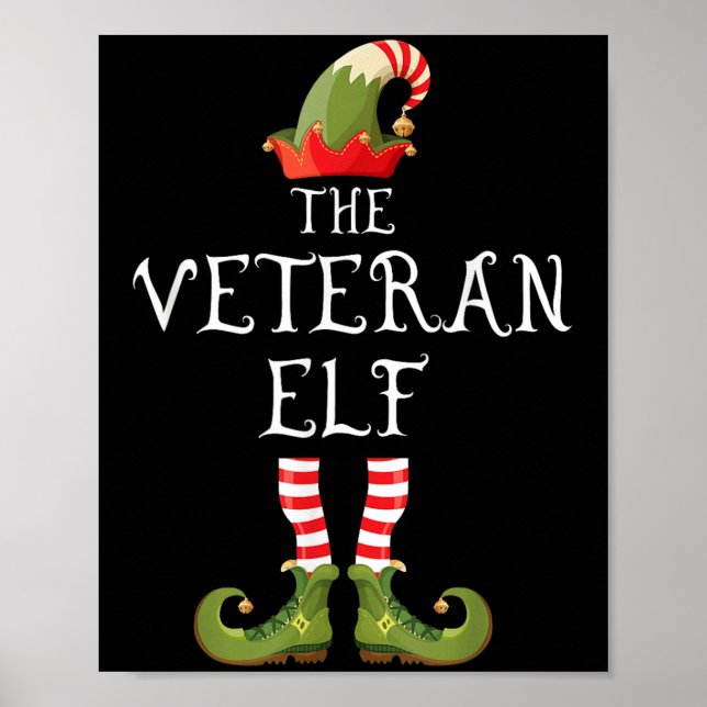 Veteran Elf Family Matching Group Christmas Us Arm Poster (Front)