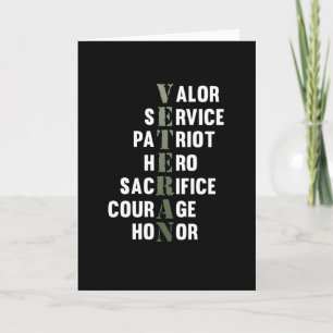 Veteran Facts Happy Veterans Day Support Graphic Card