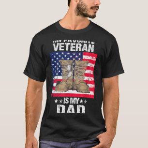 Veteran Father Favourite Veteran is Daddy Proud T-Shirt