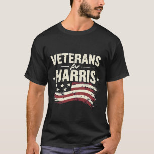 Veteran for Harris Kamala Harris Army Election T-Shirt