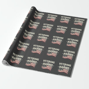 Veteran for Harris Kamala Harris Army Election Wrapping Paper