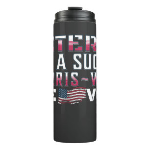 Veteran for Harris Walz Election 2024 Thermal Tumbler