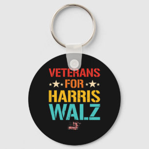 Veteran For Harris Wheimer Waltz Usa Flag  Key Ring