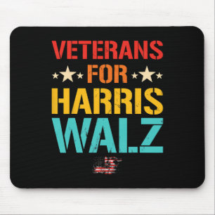 Veteran For Harris Wheimer Waltz Usa Flag Mouse Pad