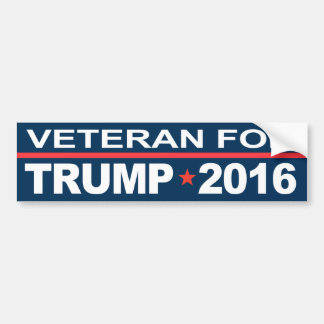 Veteran for Trump 2016 Bumper Sticker