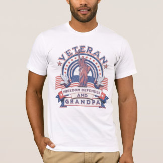 Veteran Freedom Defender and Grandpa T-Shirt