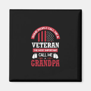 Veteran Grandpa Patriotic Military Tribute Magnet