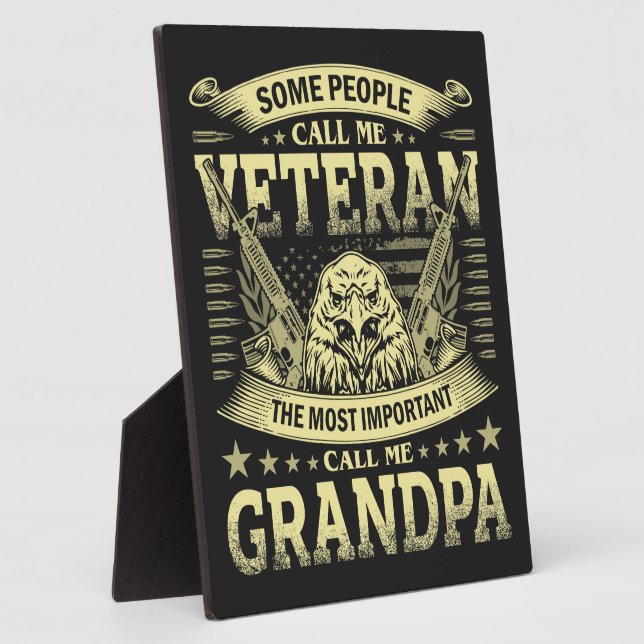 Veteran Grandpa Plaque (Side)