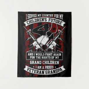 Veteran Grandpa  Tapestry