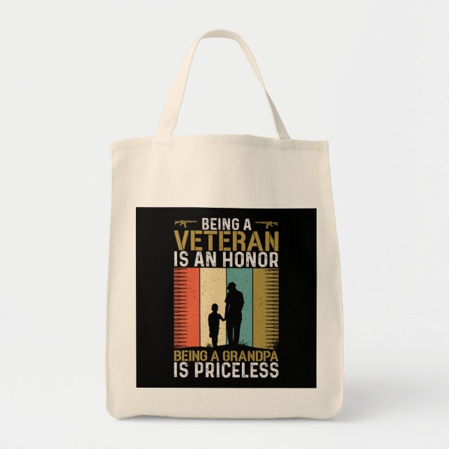 Veteran Grandpa Tote Bag (Front)