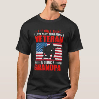 Veteran Grandpa USA America US Army Veterans Day T-Shirt