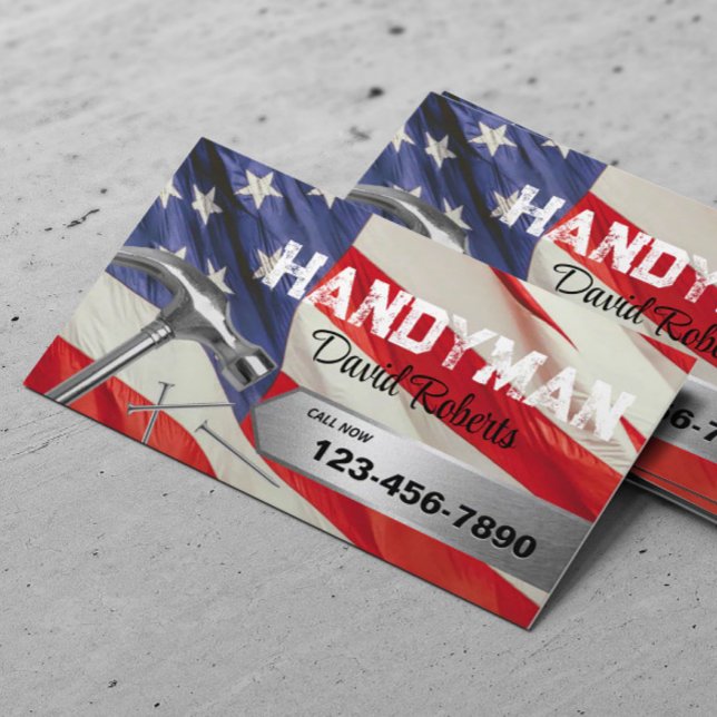 Veteran Handyman Repair & Maintenance Service Business Card (Creator Uploaded)