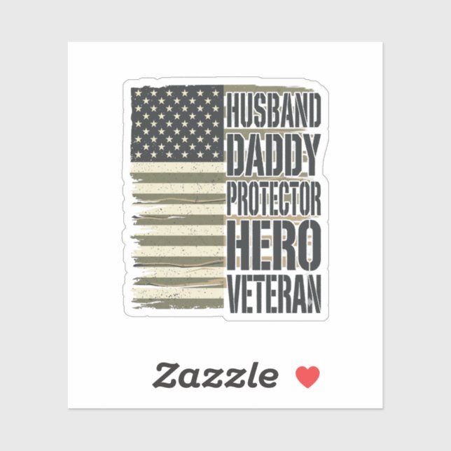 Veteran Husband Daddy Protector Hero Flag Shirt De (Sheet)
