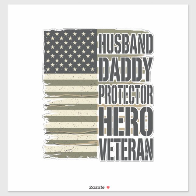 Veteran Husband Daddy Protector Hero Flag Shirt De (Sheet)