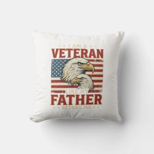 Veteran Like My Father Before Me Eagle T-Shirt_1 Cushion