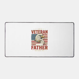 Veteran Like My Father Before Me Eagle T-Shirt_1 Desk Mat