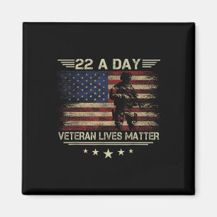Veteran Lives 22 Day Suicide Awareness Ptsd Vetera Magnet